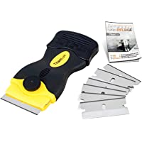 Rasqueta profesional para vitrocerámica con cuchillas de acero inoxidable- original TitanLux- |limpiador de…